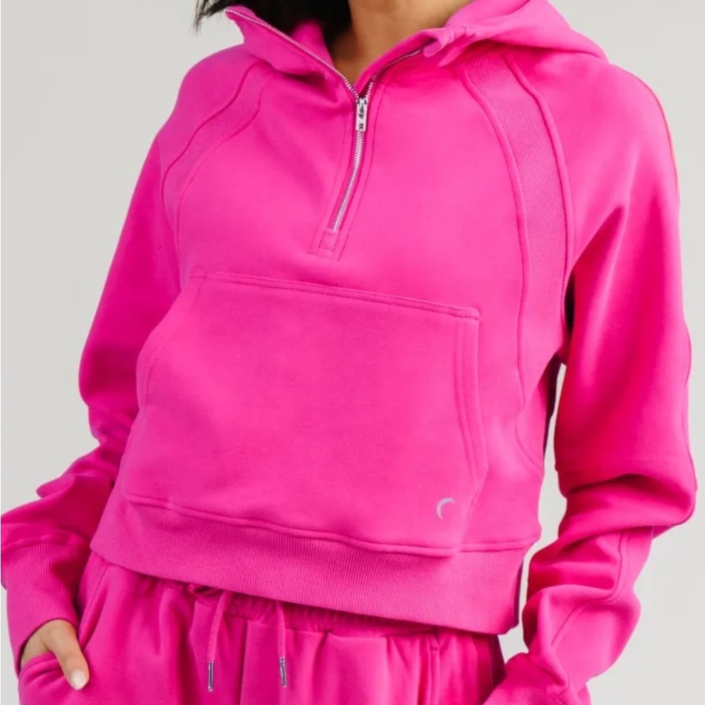 NWOT Zyia pink retreat 1/4 zip sweatshirt